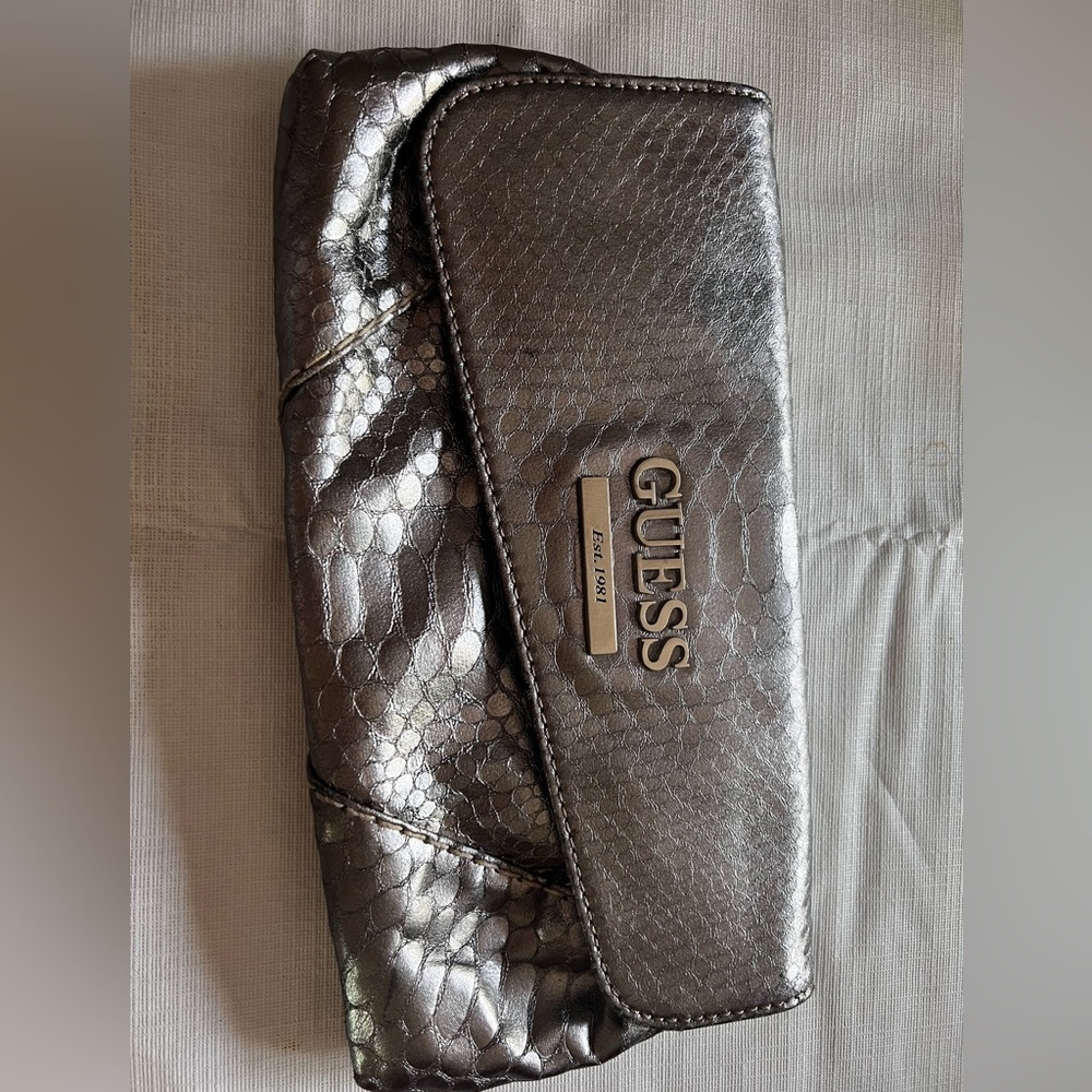 Guess Silver Clutch